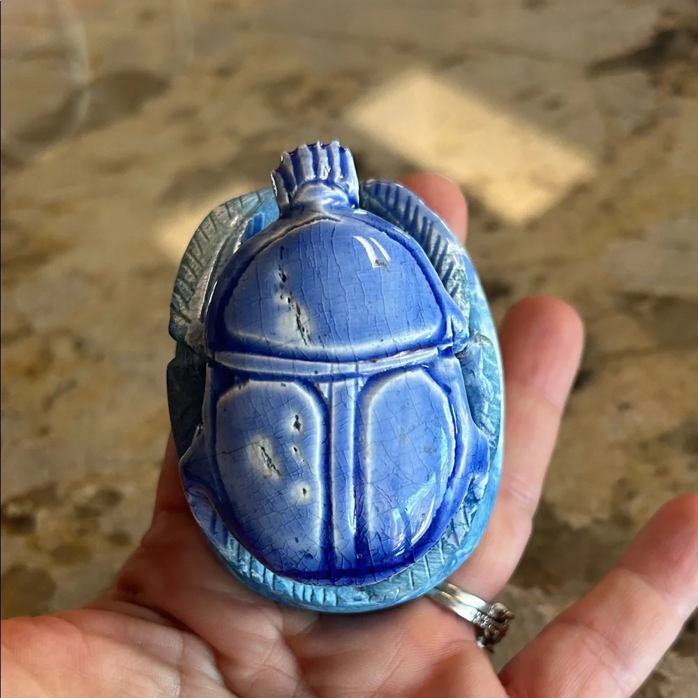 Blue Beetle Reptile Decor